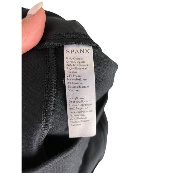 SPANX 20202 M Regular The Perfect Black 4 Pocket Ankle Pants High Waist Leggings - Picture 8 of 9